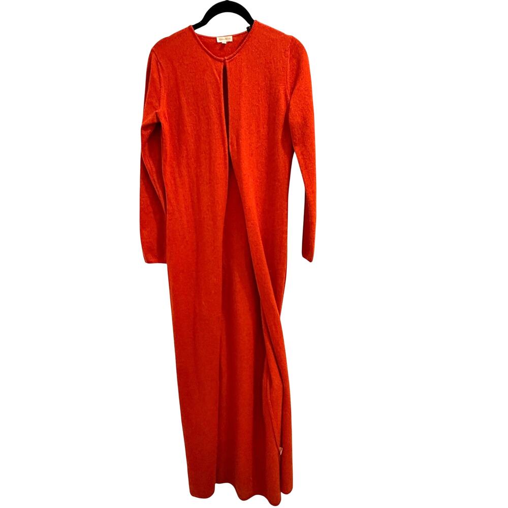 Vera Wang "Vintage" Cashmere - Cardigan/Duster in melon/mango/orange sz S